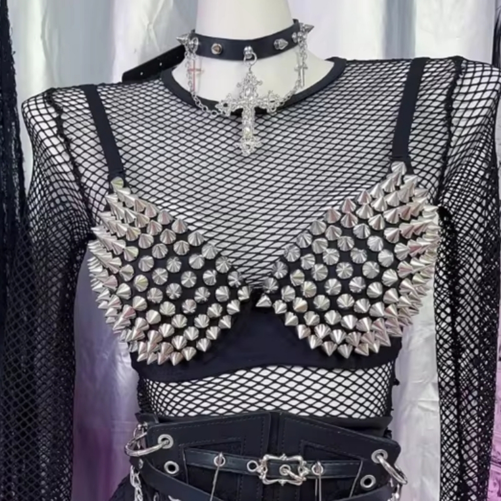 Spiked Bra/ gold or silver tone